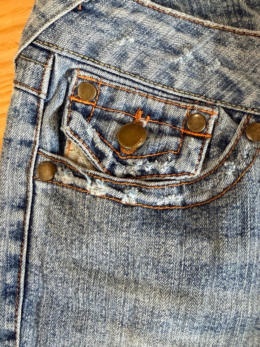 Cache Blue, black & yellow Patchwork Bootcut Jeans - Picture 7 of 14